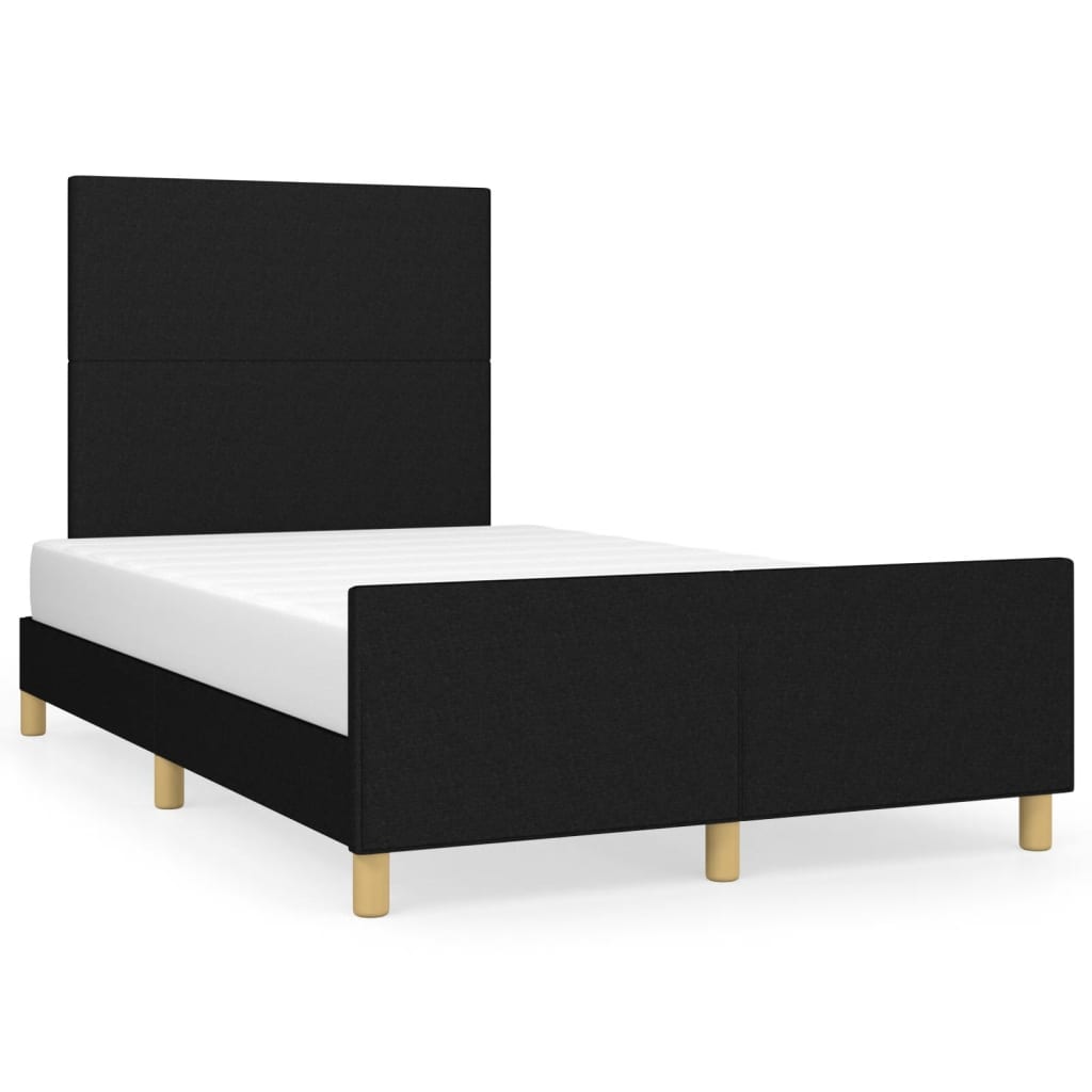Bedframe zonder matras 120x200 cm stof zwart is nu te koop bij PeponiXL, paradijselijk wonen!