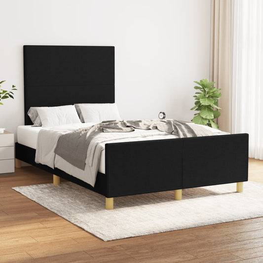 Bedframe zonder matras 120x200 cm stof zwart is nu te koop bij PeponiXL, paradijselijk wonen!