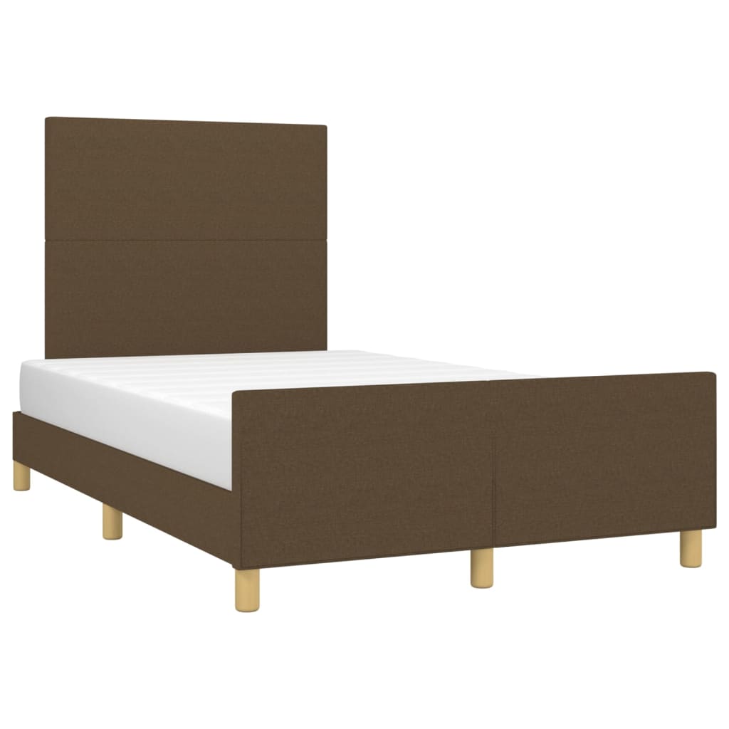 Bedframe zonder matras 120x200 cm stof donkerbruin is nu te koop bij PeponiXL, paradijselijk wonen!