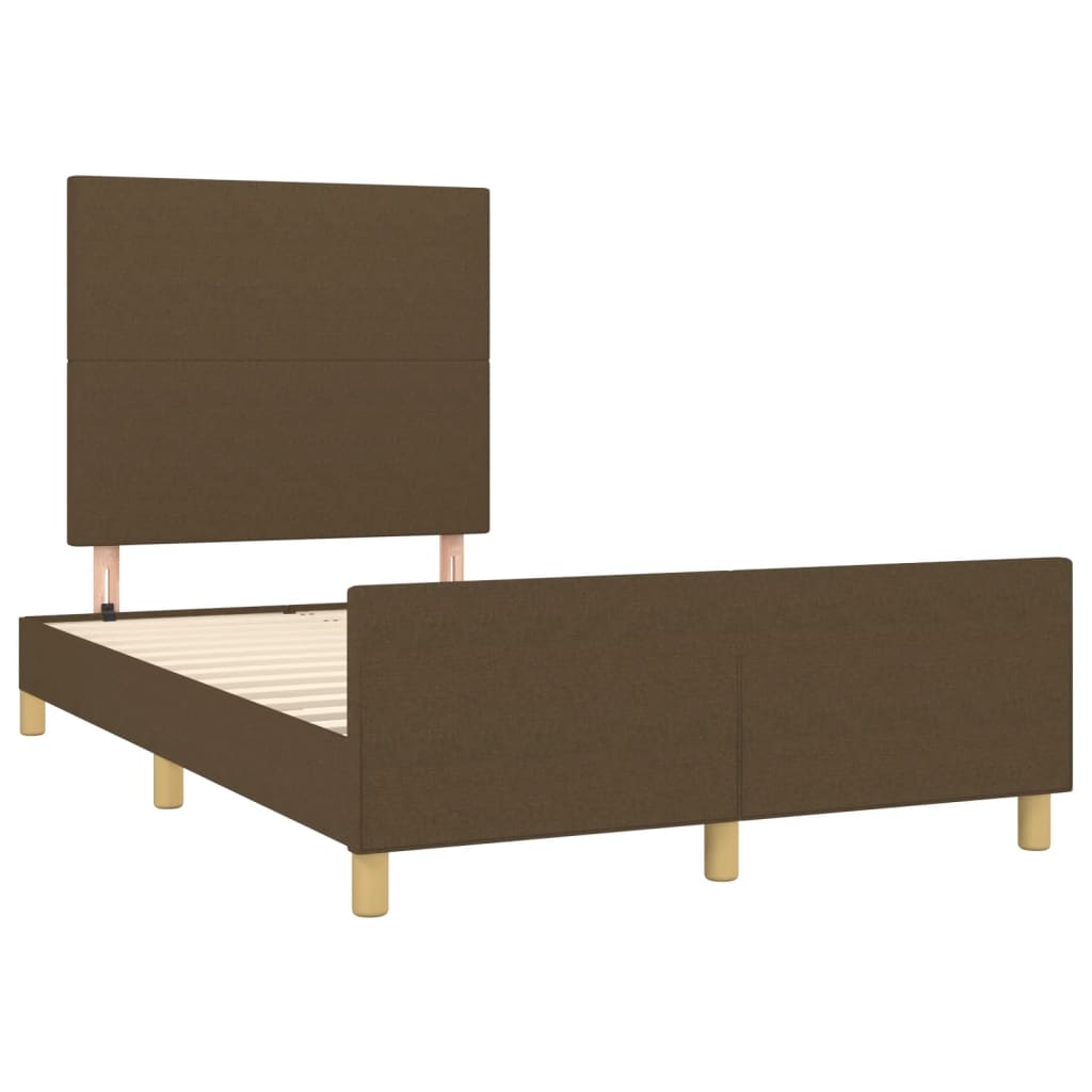 Bedframe zonder matras 120x200 cm stof donkerbruin is nu te koop bij PeponiXL, paradijselijk wonen!