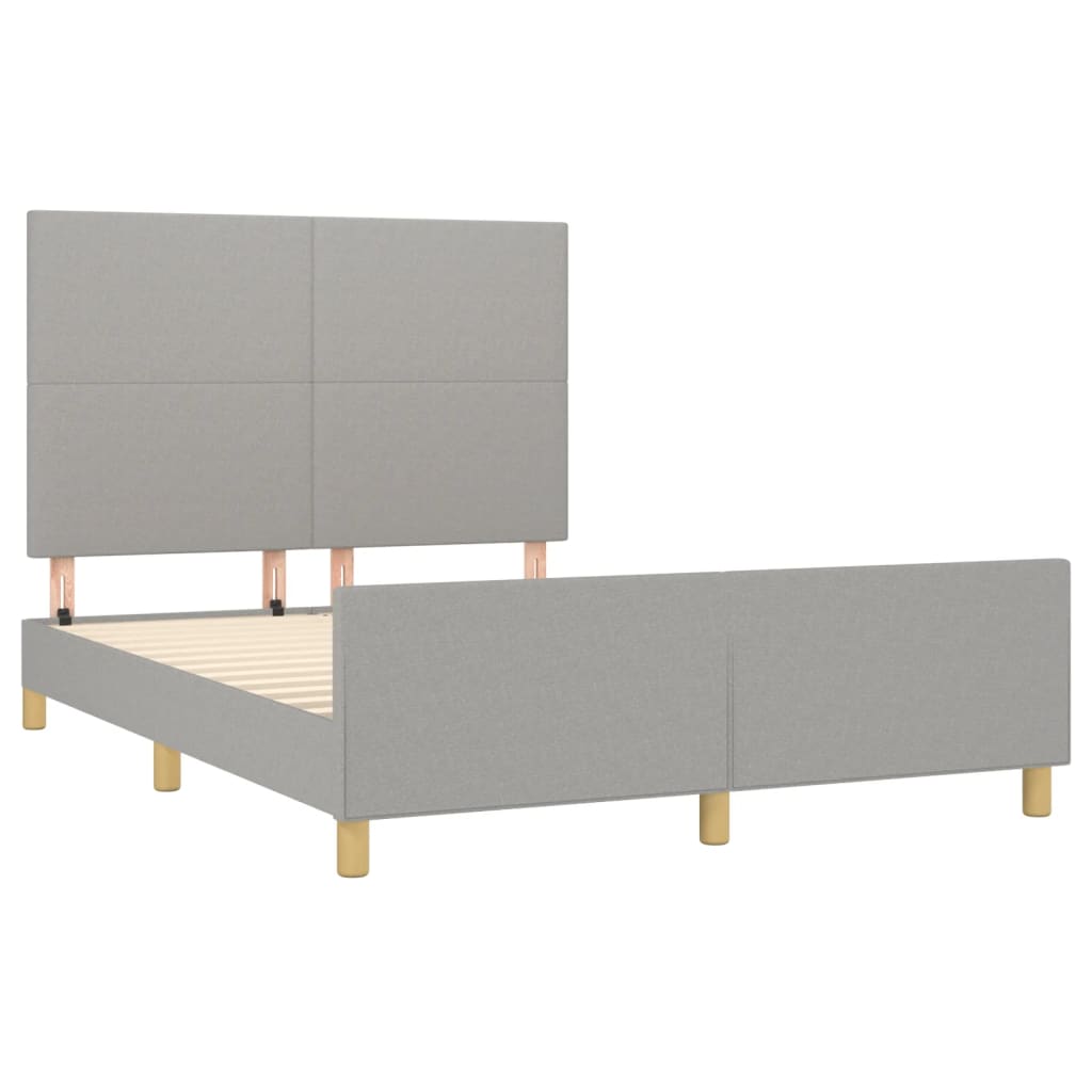 Bedframe zonder matras stof lichtgrijs 140x190 cm is nu te koop bij PeponiXL, paradijselijk wonen!