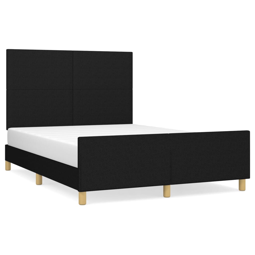 Bedframe zonder matras stof zwart 140x190 cm is nu te koop bij PeponiXL, paradijselijk wonen!