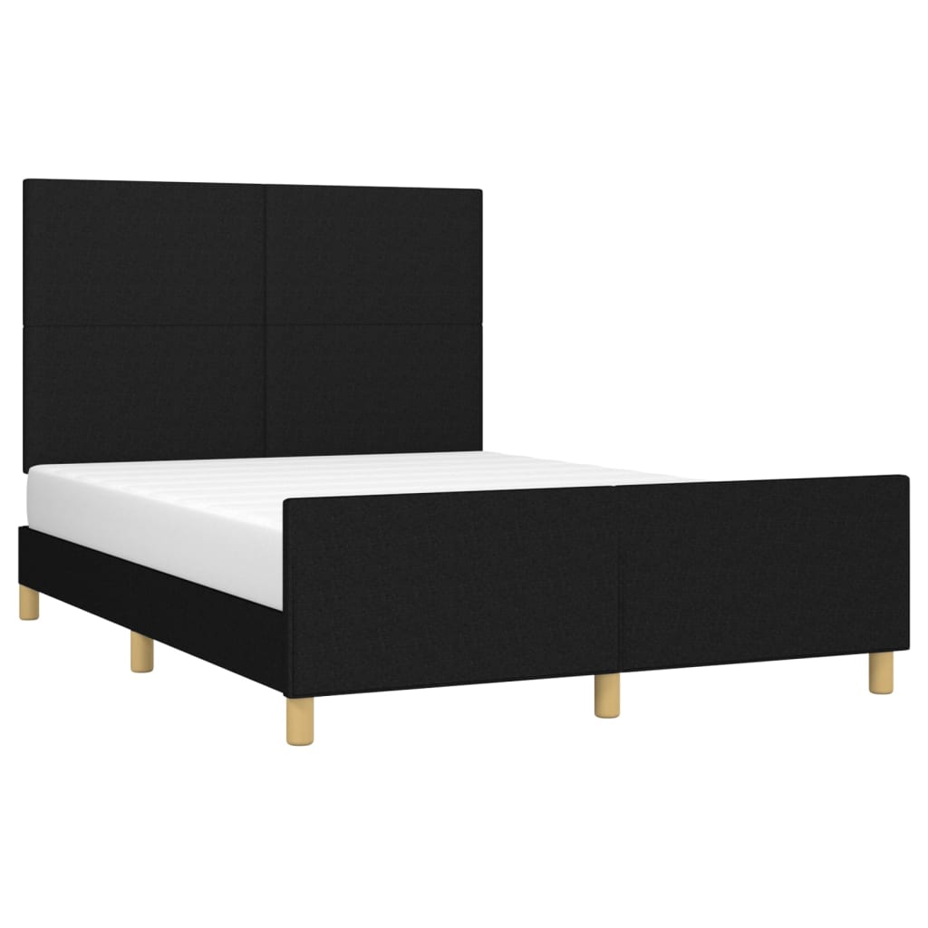 Bedframe zonder matras stof zwart 140x190 cm is nu te koop bij PeponiXL, paradijselijk wonen!