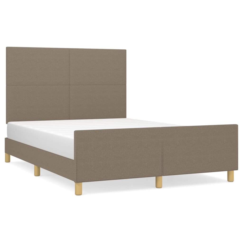 Bedframe zonder matras stof taupe 140x190 cm is nu te koop bij PeponiXL, paradijselijk wonen!