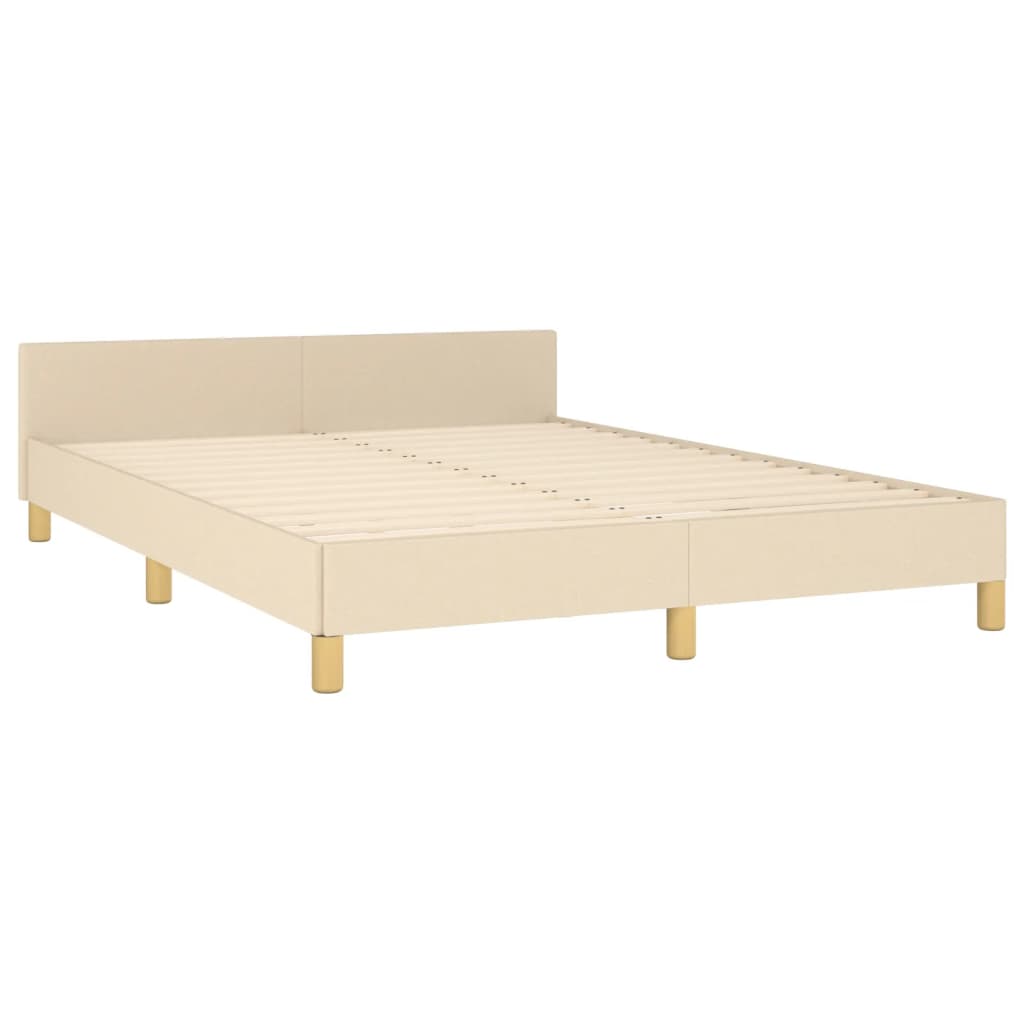 Bedframe zonder matras stof crèmekleurig 140x190 cm is nu te koop bij PeponiXL, paradijselijk wonen!
