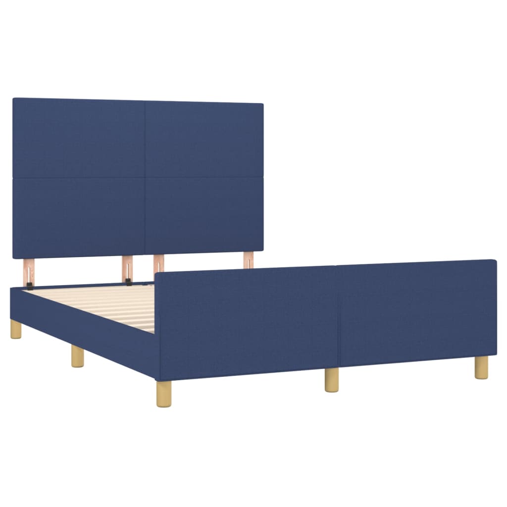 Bedframe zonder matras stof blauw 140x190 cm is nu te koop bij PeponiXL, paradijselijk wonen!
