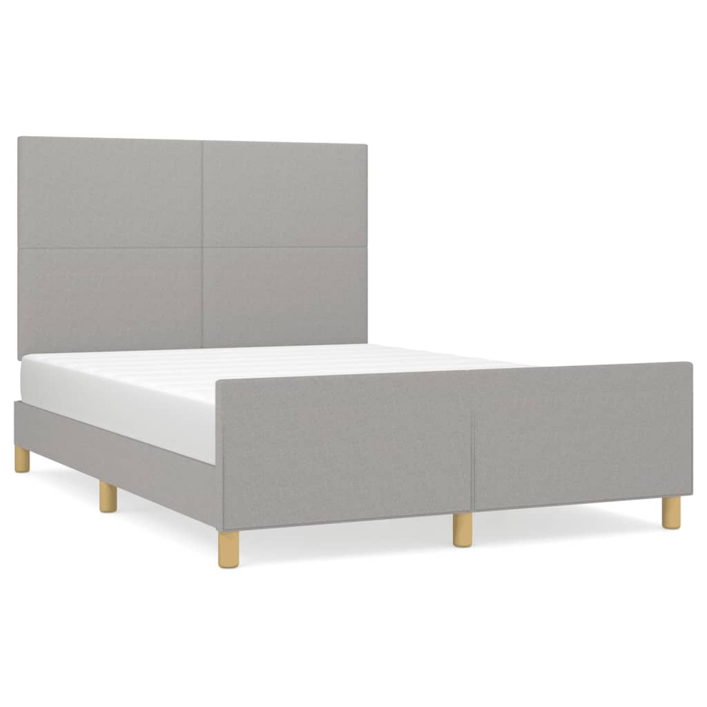 Bedframe zonder matras stof lichtgrijs 140x200 cm is nu te koop bij PeponiXL, paradijselijk wonen!