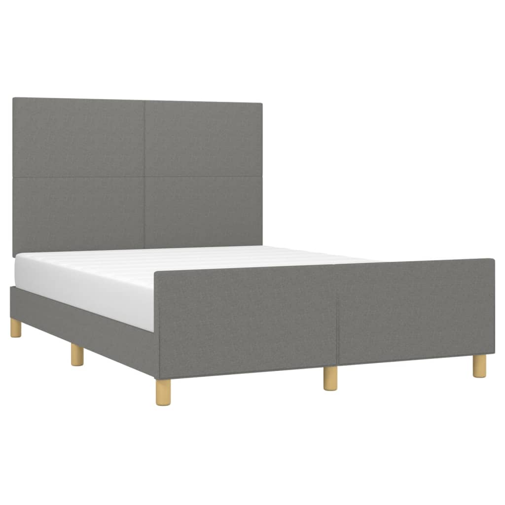 Bedframe zonder matras stof donkergrijs 140x200 cm is nu te koop bij PeponiXL, paradijselijk wonen!