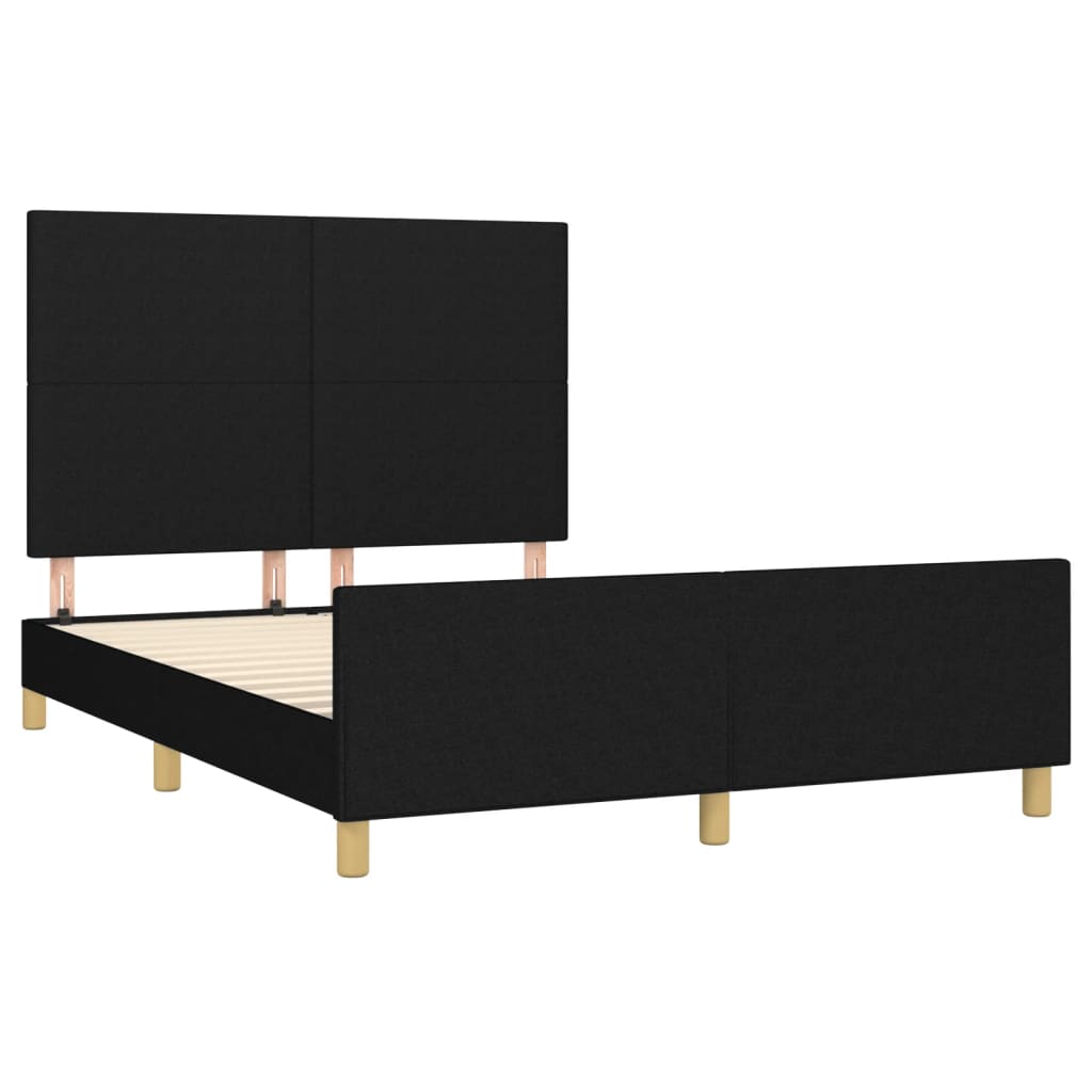 Bedframe zonder matras stof zwart 140x200 cm is nu te koop bij PeponiXL, paradijselijk wonen!
