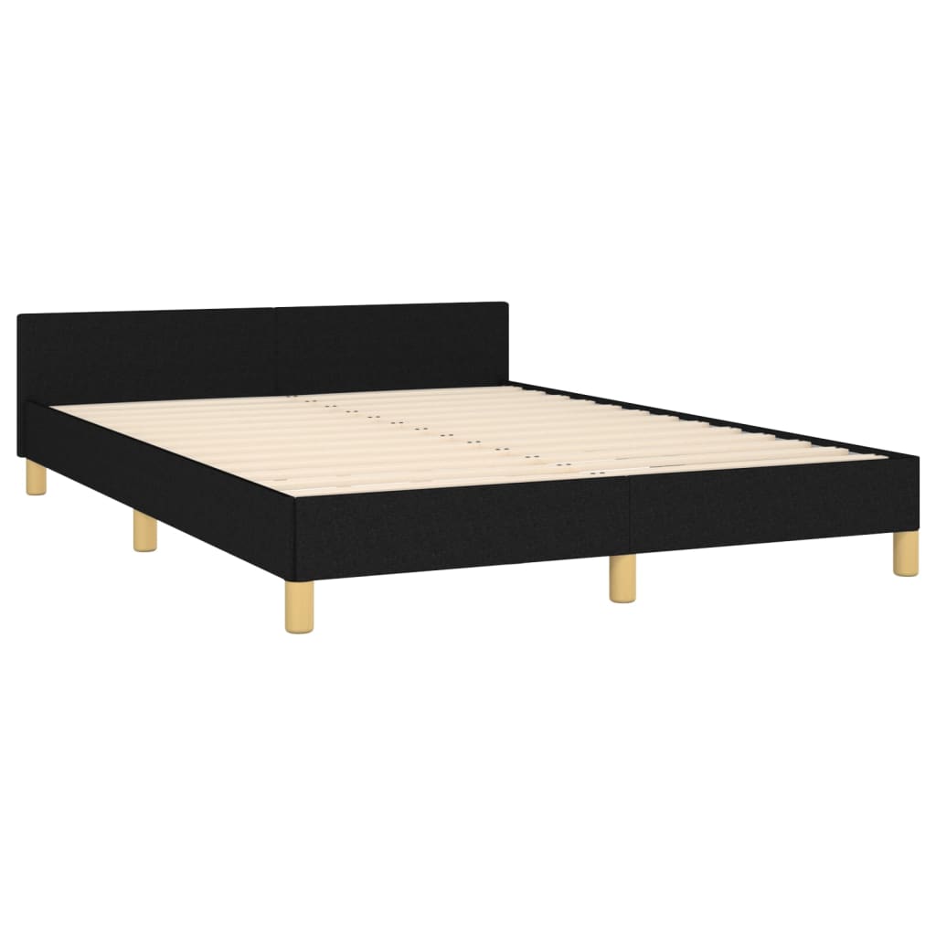 Bedframe zonder matras stof zwart 140x200 cm is nu te koop bij PeponiXL, paradijselijk wonen!