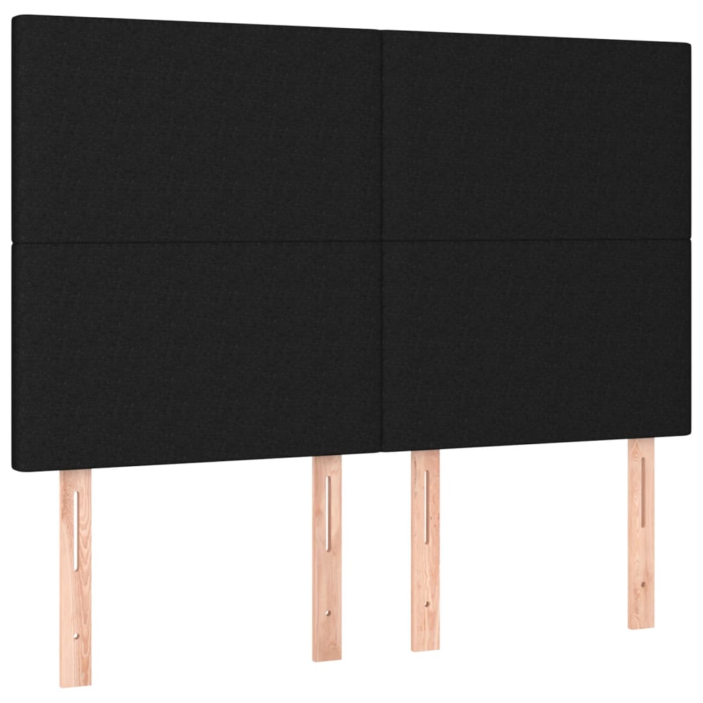 Bedframe zonder matras stof zwart 140x200 cm is nu te koop bij PeponiXL, paradijselijk wonen!