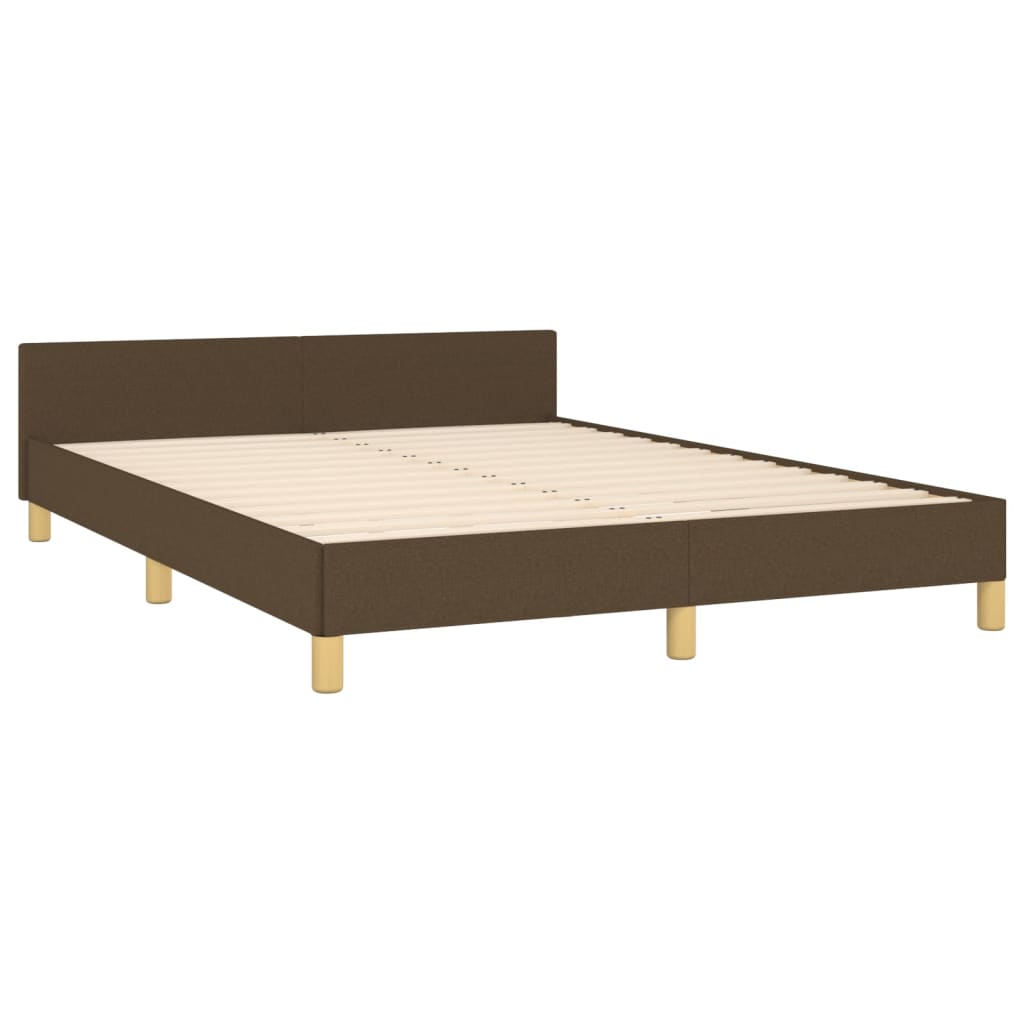 Bedframe zonder matras stof donkerbruin 140x200 cm is nu te koop bij PeponiXL, paradijselijk wonen!