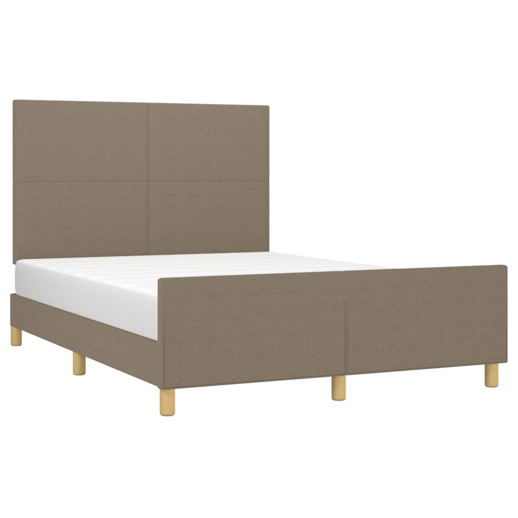 Bedframe zonder matras stof taupe 140x200 cm is nu te koop bij PeponiXL, paradijselijk wonen!
