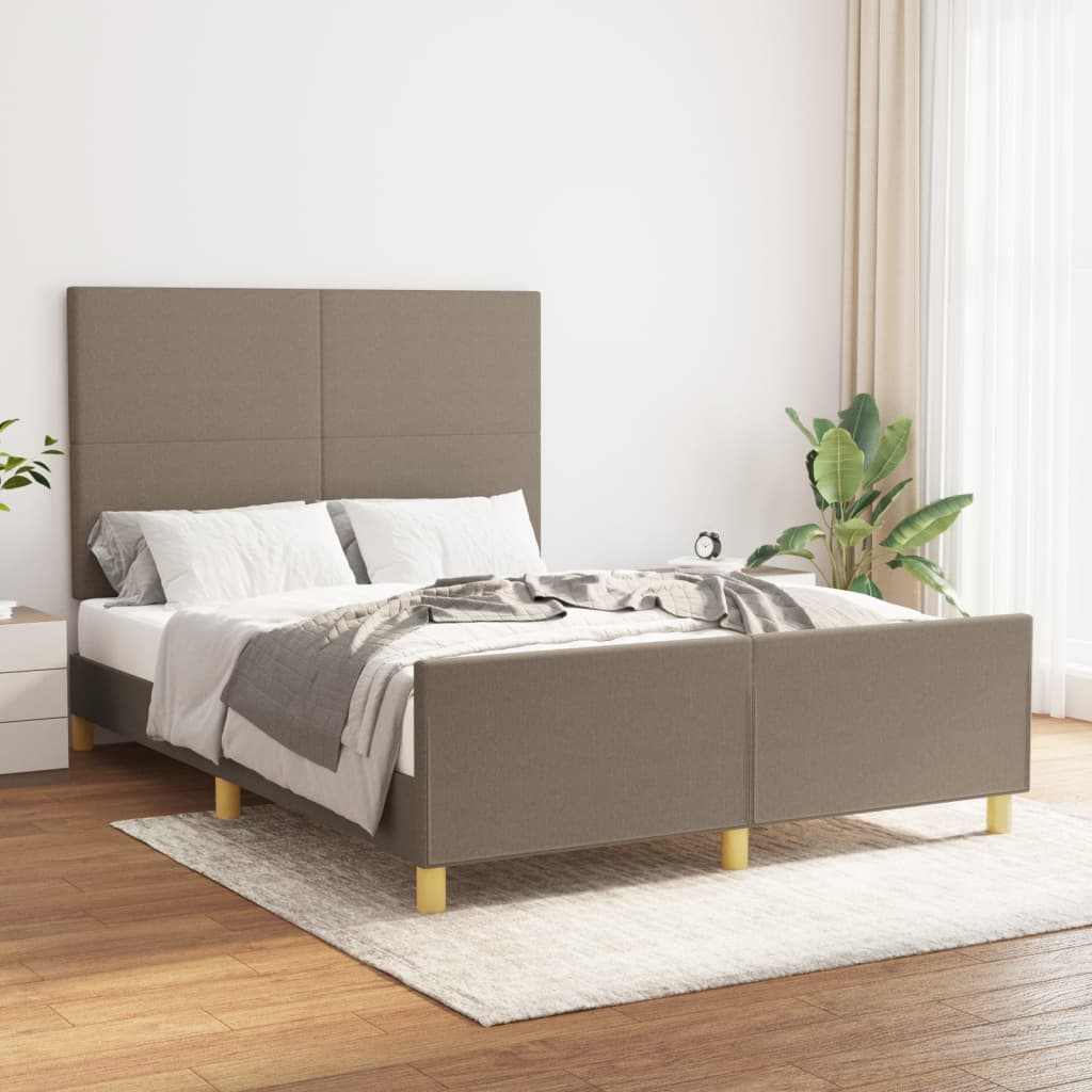 Bedframe zonder matras stof taupe 140x200 cm is nu te koop bij PeponiXL, paradijselijk wonen!