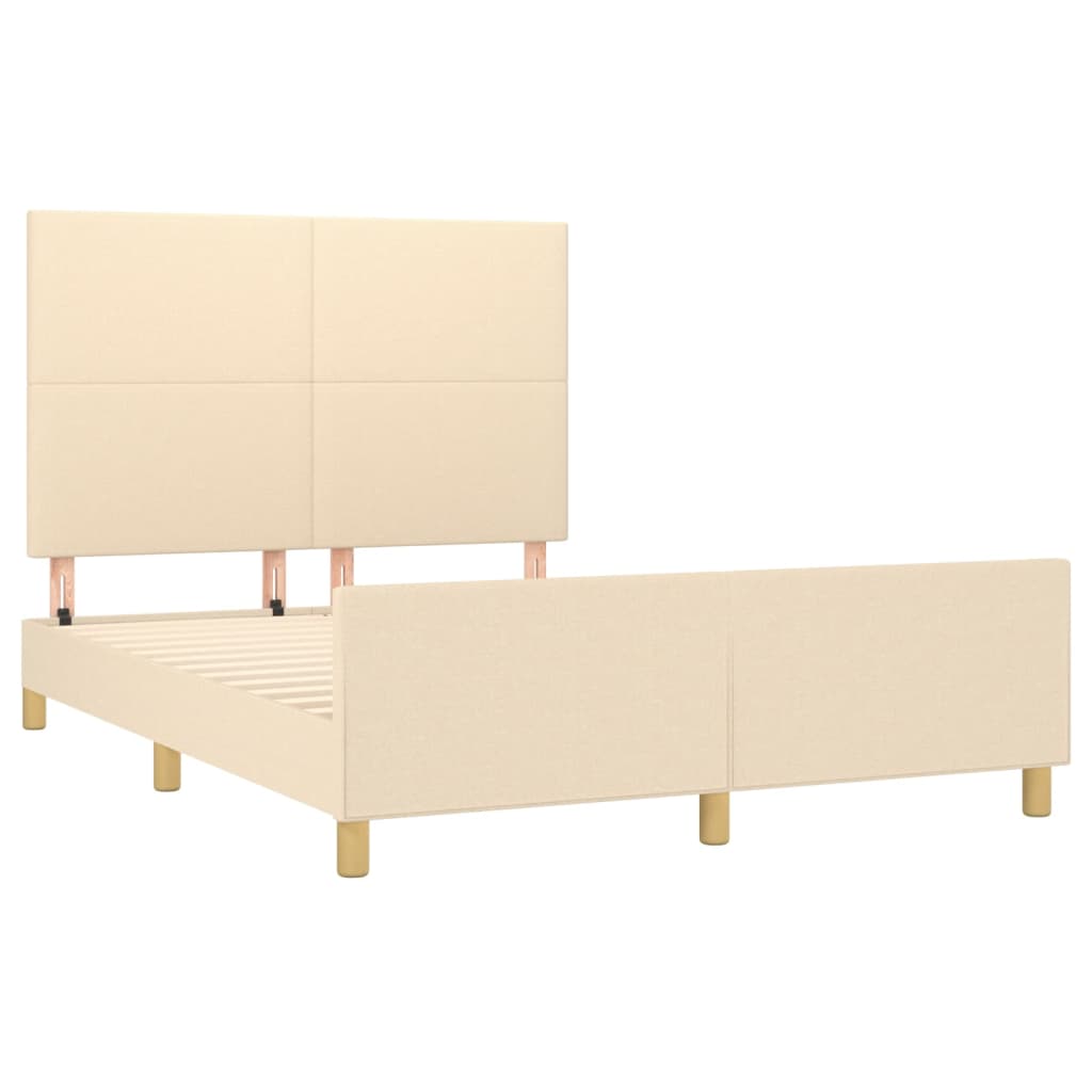Bedframe zonder matras stof crèmekleurig 140x200 cm is nu te koop bij PeponiXL, paradijselijk wonen!