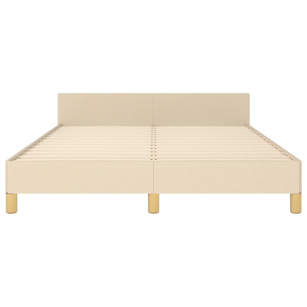 Bedframe zonder matras stof crèmekleurig 140x200 cm is nu te koop bij PeponiXL, paradijselijk wonen!