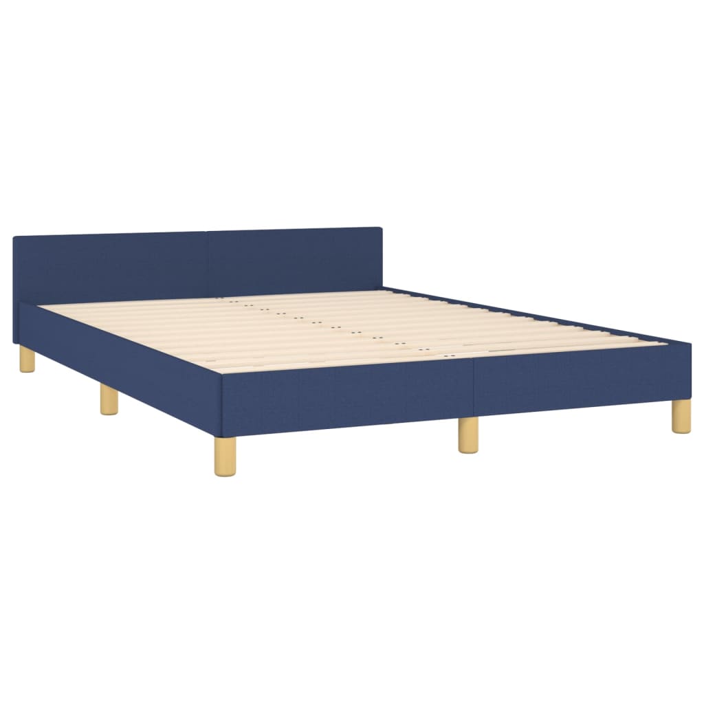 Bedframe zonder matras stof blauw 140x200 cm is nu te koop bij PeponiXL, paradijselijk wonen!