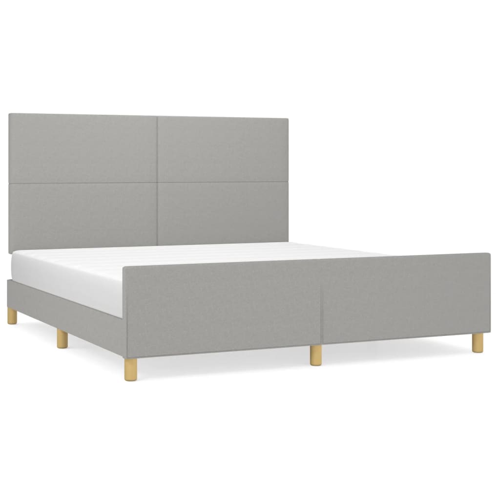 Bedframe zonder matras stof lichtgrijs 160x200 cm is nu te koop bij PeponiXL, paradijselijk wonen!