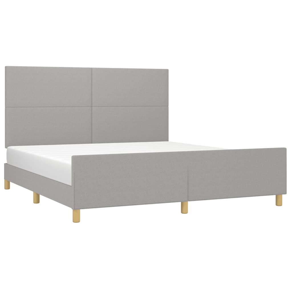Bedframe zonder matras stof lichtgrijs 160x200 cm is nu te koop bij PeponiXL, paradijselijk wonen!