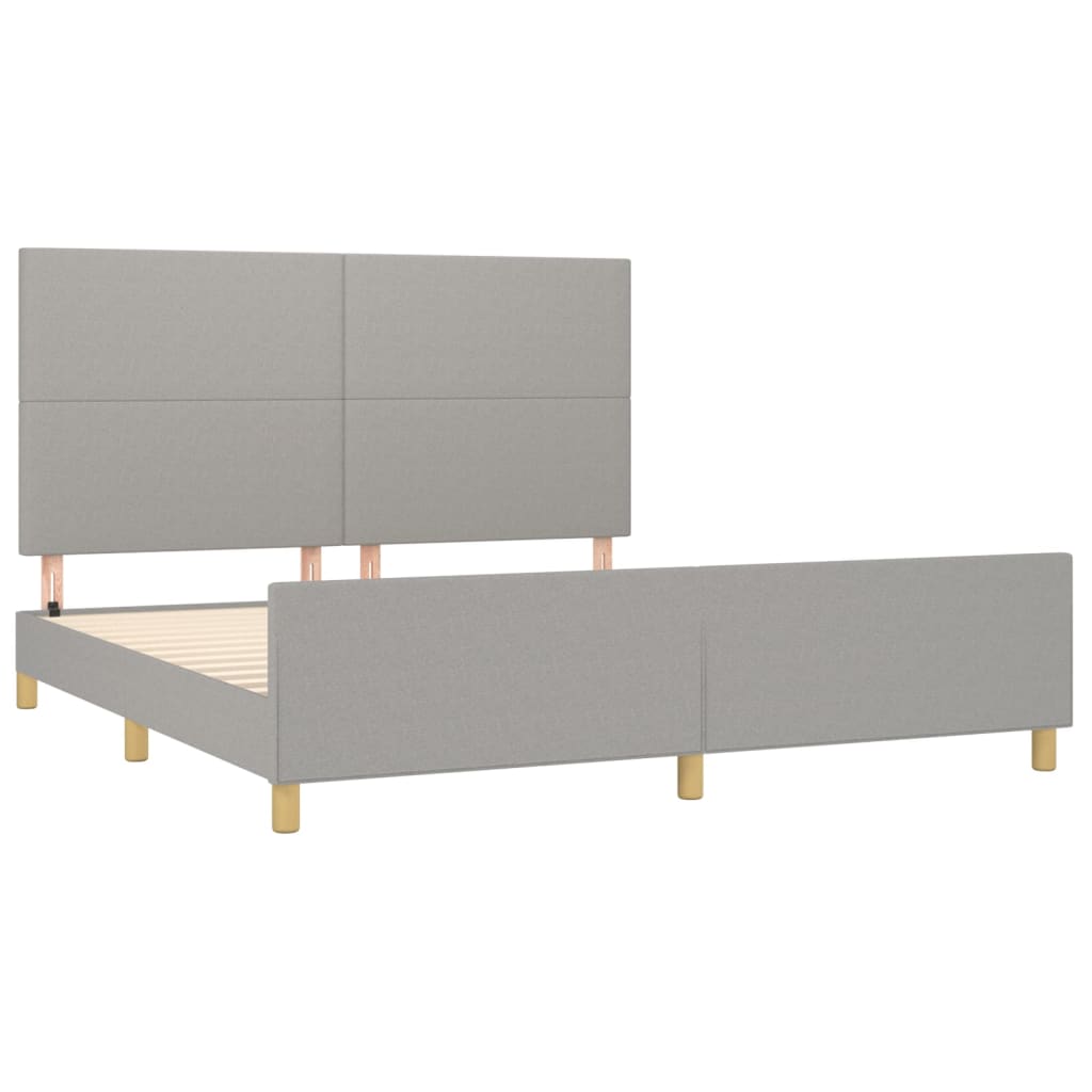 Bedframe zonder matras stof lichtgrijs 160x200 cm is nu te koop bij PeponiXL, paradijselijk wonen!