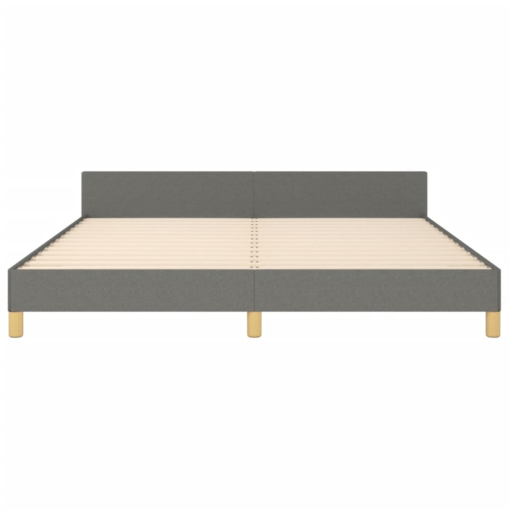 Bedframe zonder matras stof donkergrijs 160x200 cm is nu te koop bij PeponiXL, paradijselijk wonen!