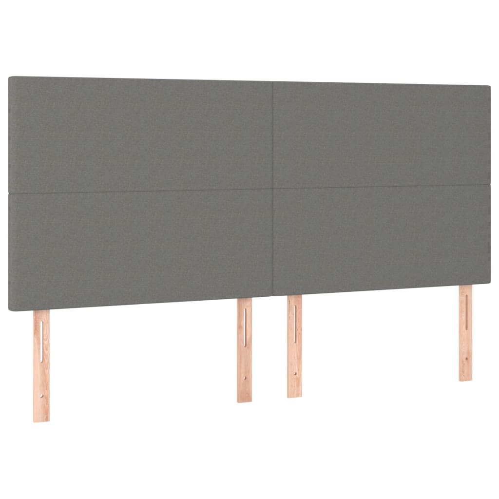 Bedframe zonder matras stof donkergrijs 160x200 cm is nu te koop bij PeponiXL, paradijselijk wonen!