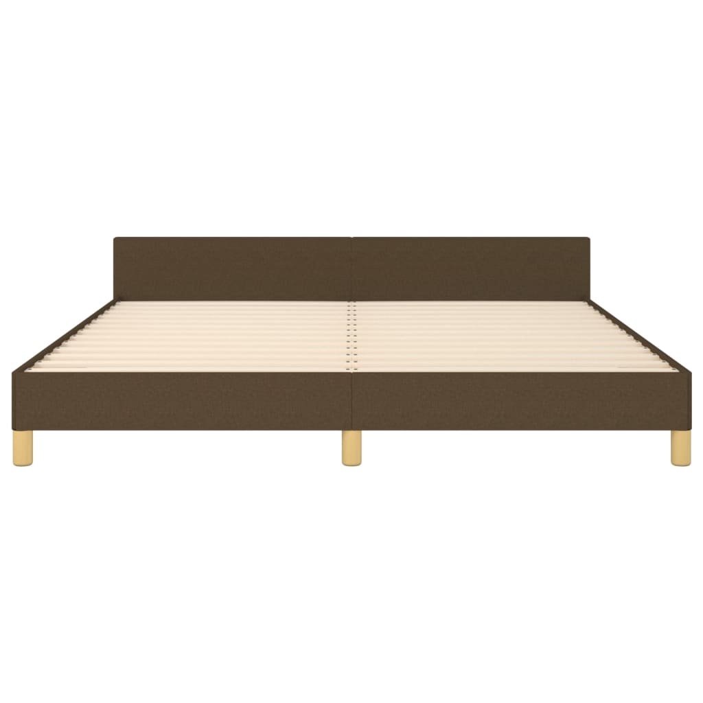 Bedframe zonder matras stof donkerbruin 160x200 cm is nu te koop bij PeponiXL, paradijselijk wonen!
