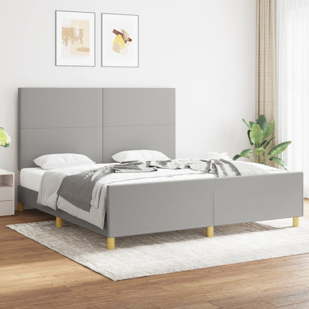 Bedframe zonder matras stof lichtgrijs 180x200 cm is nu te koop bij PeponiXL, paradijselijk wonen!