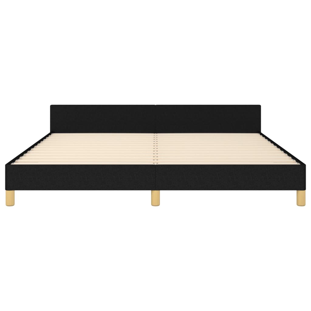 Bedframe zonder matras stof zwart 180x200 cm is nu te koop bij PeponiXL, paradijselijk wonen!