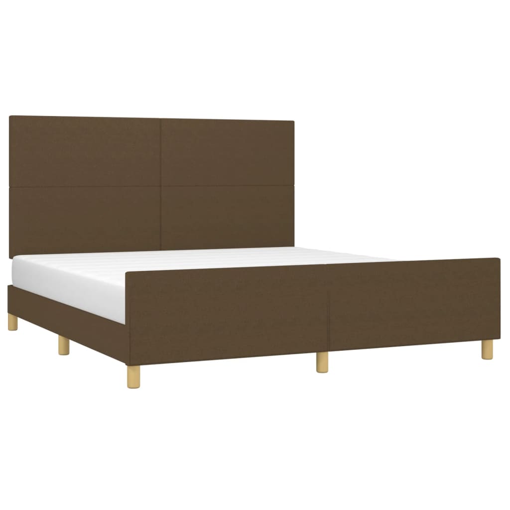 Bedframe zonder matras stof donkerbruin 180x200 cm is nu te koop bij PeponiXL, paradijselijk wonen!