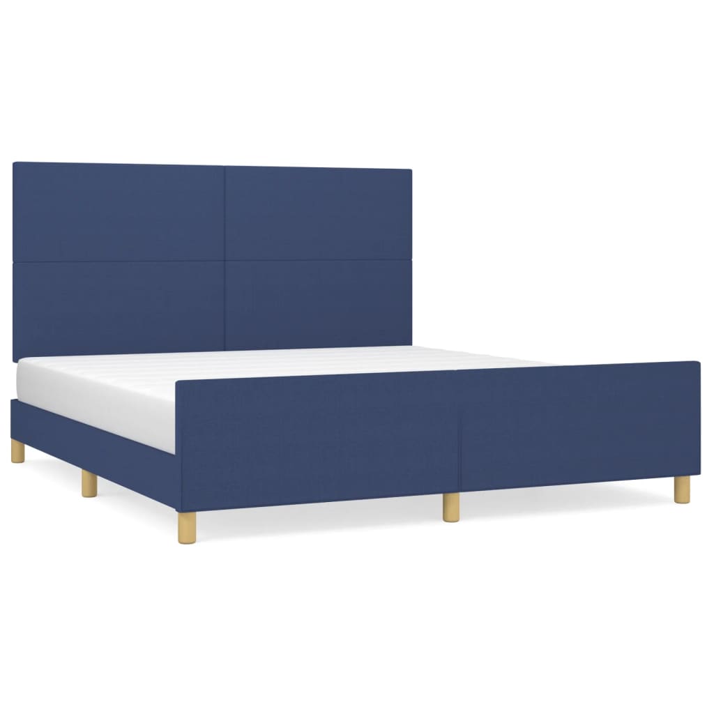Bedframe zonder matras stof blauw 180x200 cm is nu te koop bij PeponiXL, paradijselijk wonen!