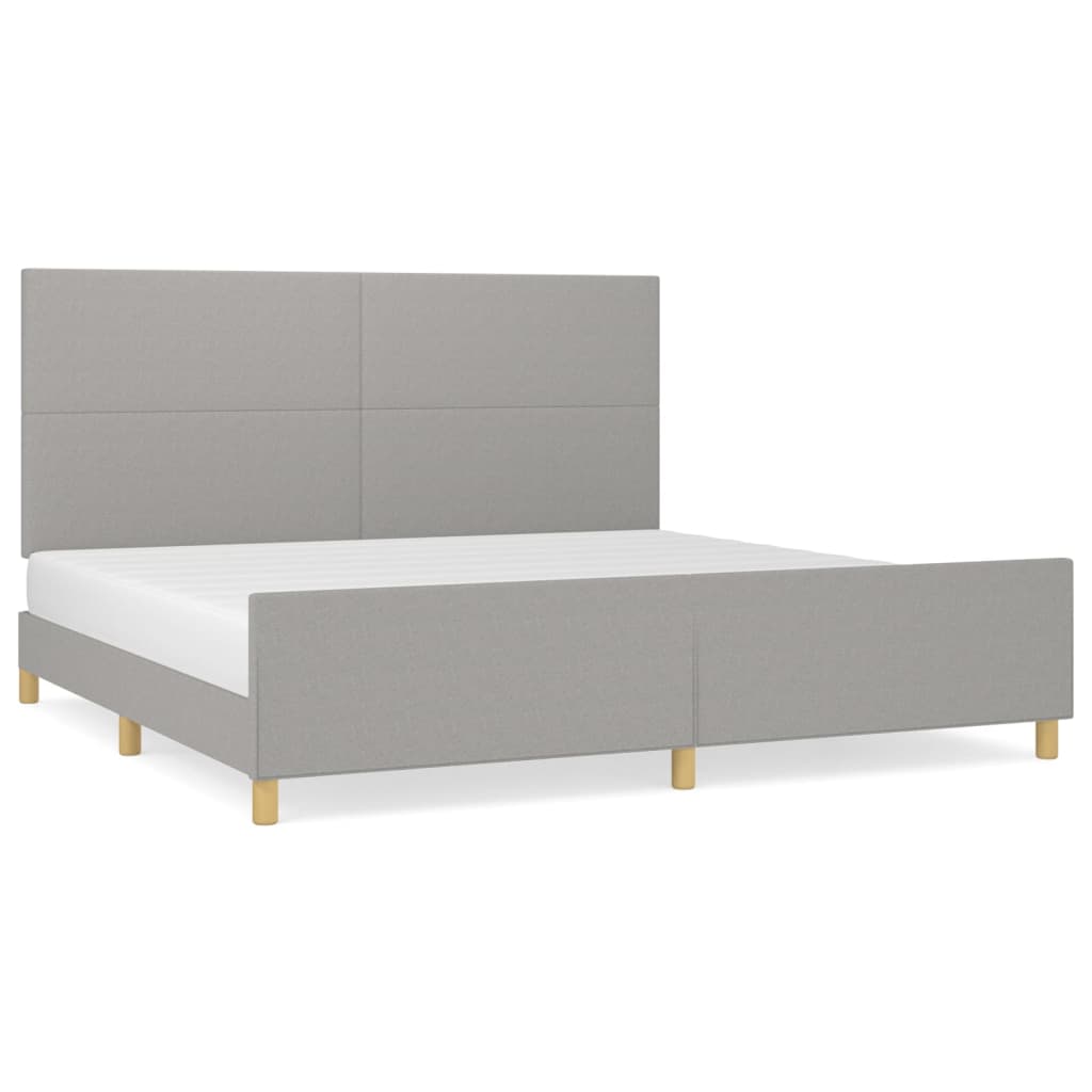 Bedframe zonder matras stof lichtgrijs 200x200 cm is nu te koop bij PeponiXL, paradijselijk wonen!