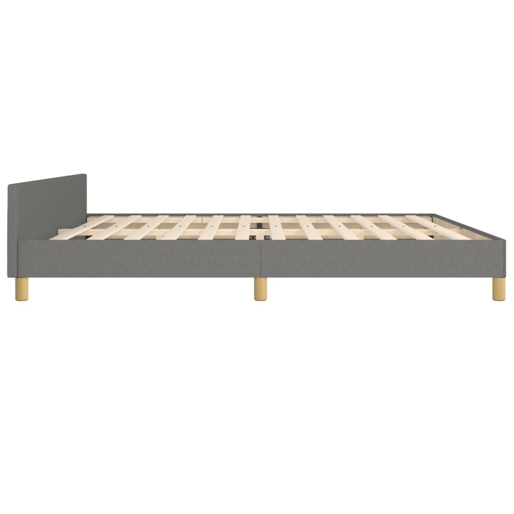 Bedframe zonder matras stof donkergrijs 200x200 cm is nu te koop bij PeponiXL, paradijselijk wonen!