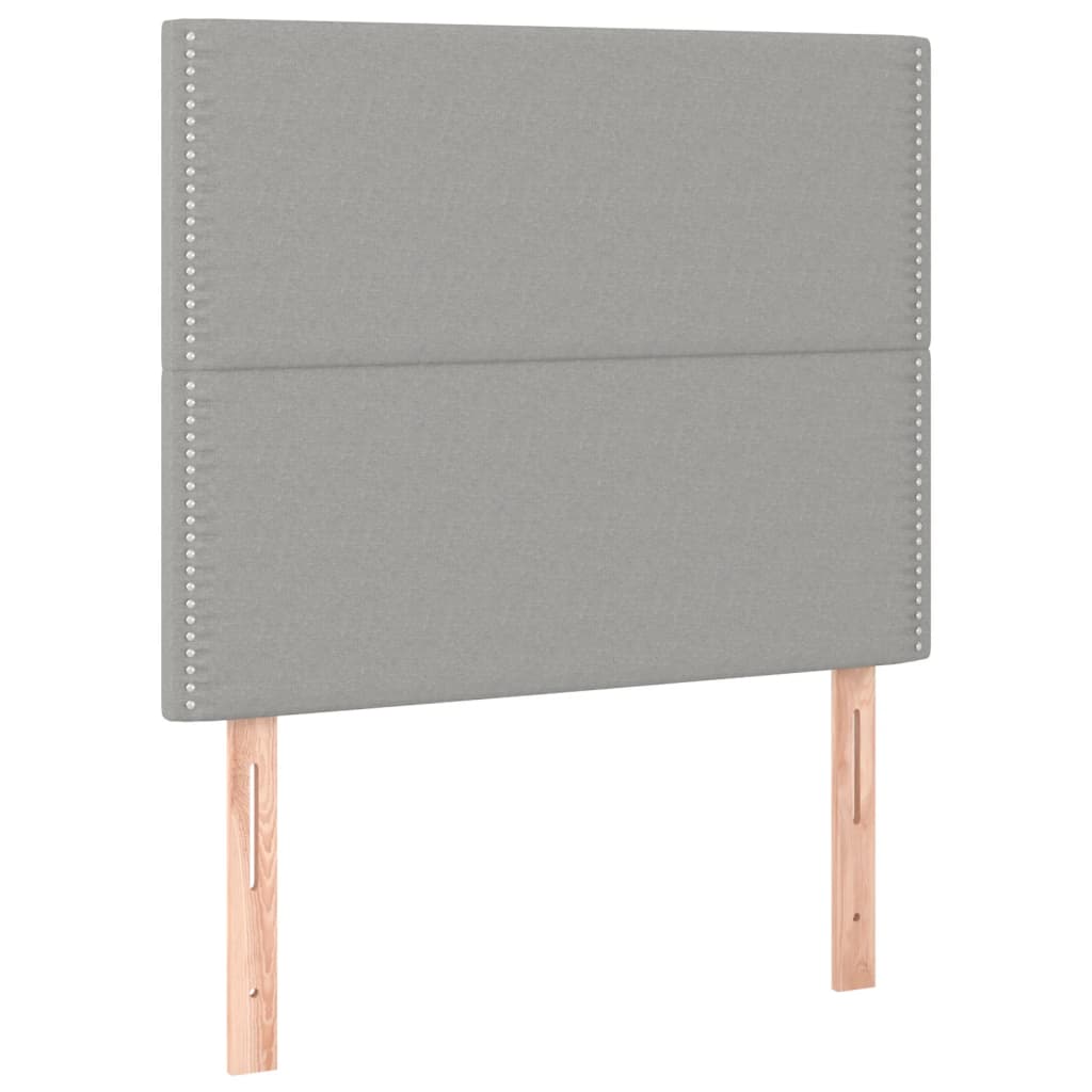 Bedframe zonder matras 90x190 cm stof lichtgrijs is nu te koop bij PeponiXL, paradijselijk wonen!