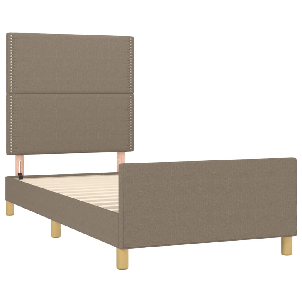 Bedframe zonder matras 90x200 cm stof taupe is nu te koop bij PeponiXL, paradijselijk wonen!
