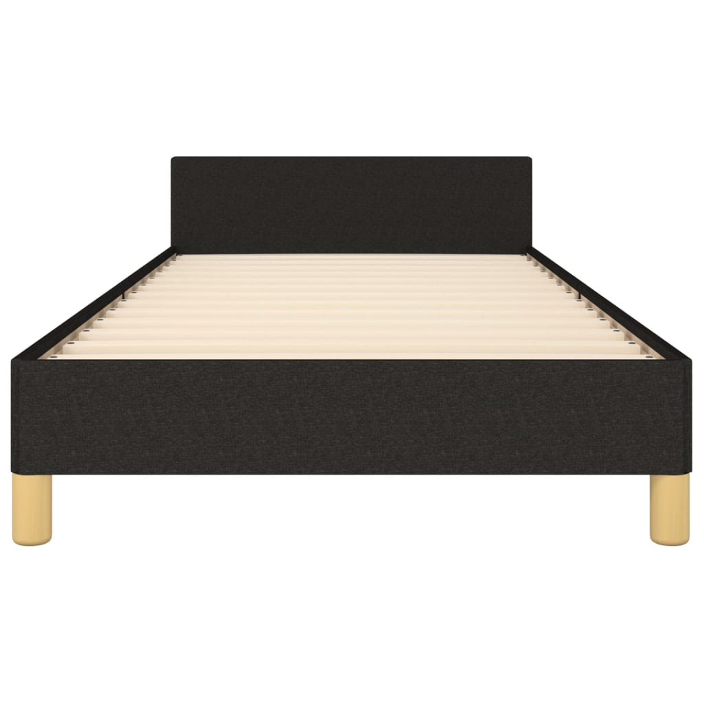 Bedframe zonder matras 100x200 cm stof zwart is nu te koop bij PeponiXL, paradijselijk wonen!