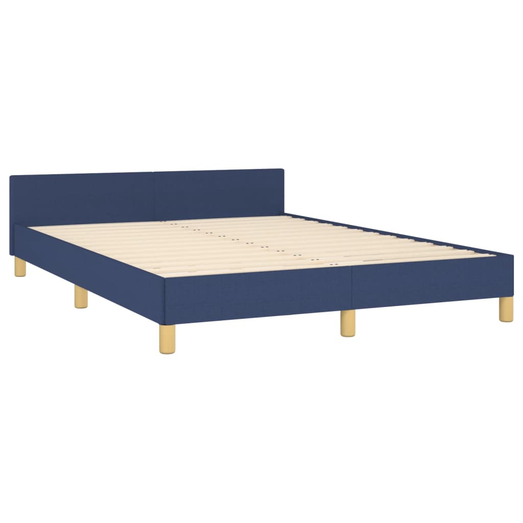Bedframe zonder matras stof blauw 140x200 cm is nu te koop bij PeponiXL, paradijselijk wonen!