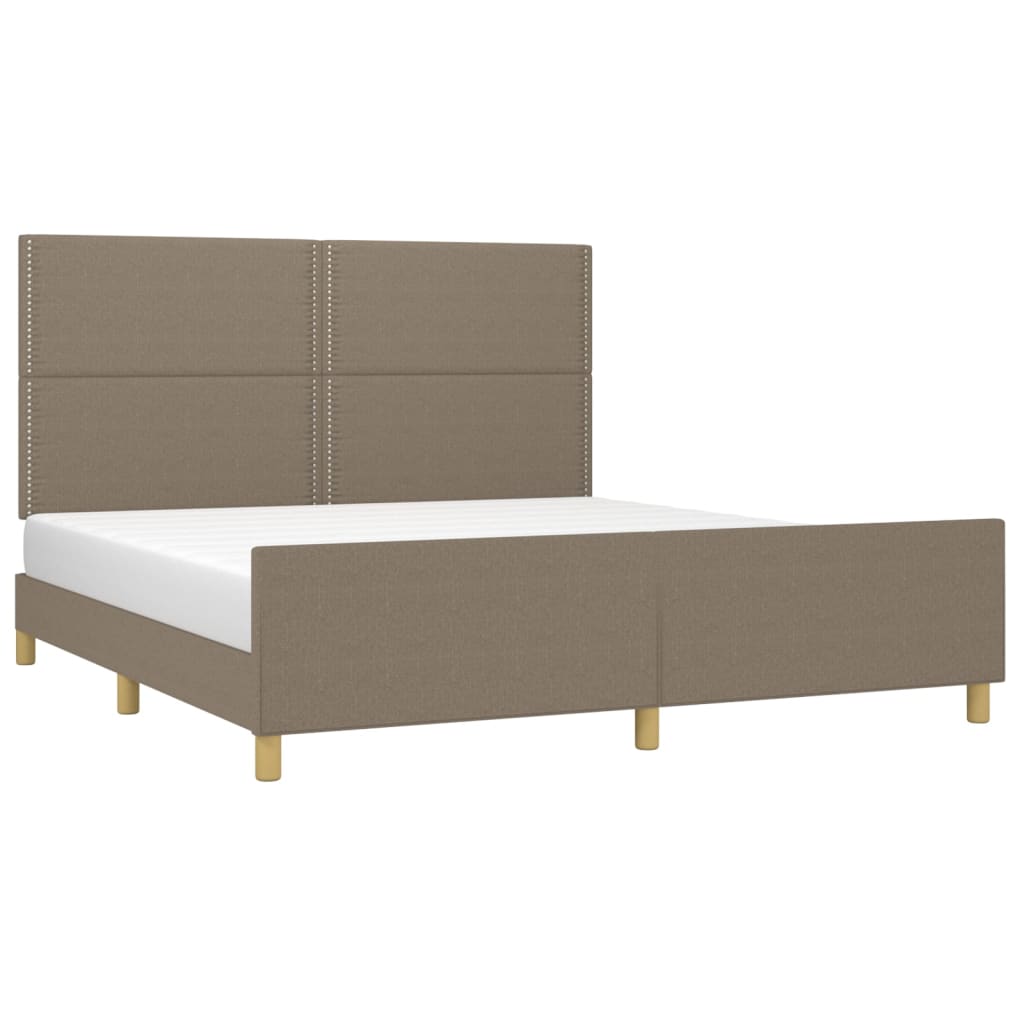 Bedframe zonder matras stof taupe 180x200 cm is nu te koop bij PeponiXL, paradijselijk wonen!