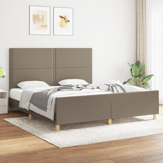 Bedframe zonder matras stof taupe 180x200 cm is nu te koop bij PeponiXL, paradijselijk wonen!
