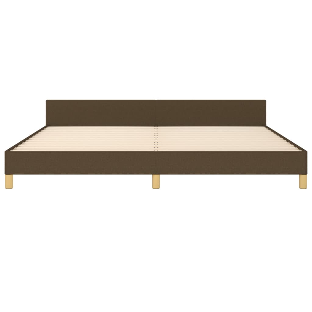 Bedframe zonder matras stof donkerbruin 200x200 cm is nu te koop bij PeponiXL, paradijselijk wonen!