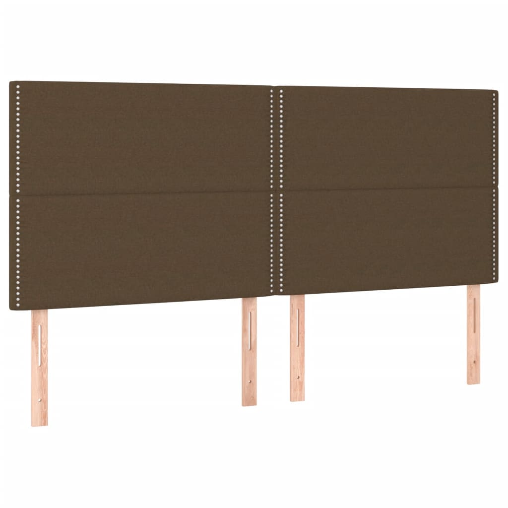 Bedframe zonder matras stof donkerbruin 200x200 cm is nu te koop bij PeponiXL, paradijselijk wonen!