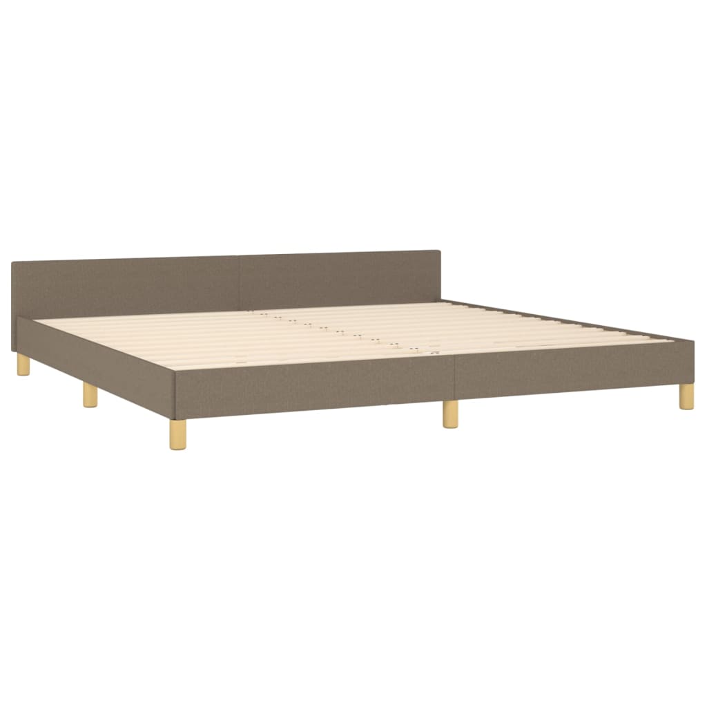 Bedframe zonder matras stof taupe 200x200 cm is nu te koop bij PeponiXL, paradijselijk wonen!