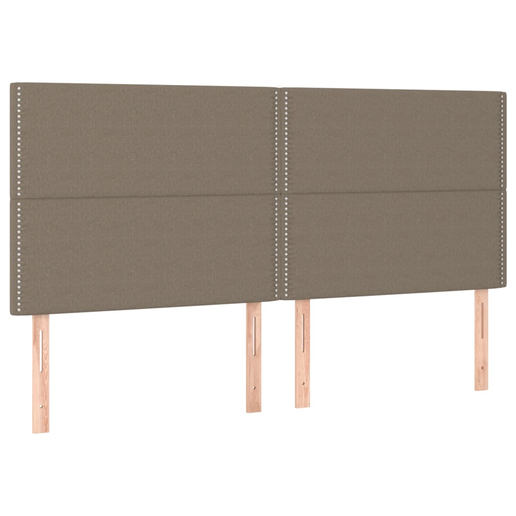 Bedframe zonder matras stof taupe 200x200 cm is nu te koop bij PeponiXL, paradijselijk wonen!