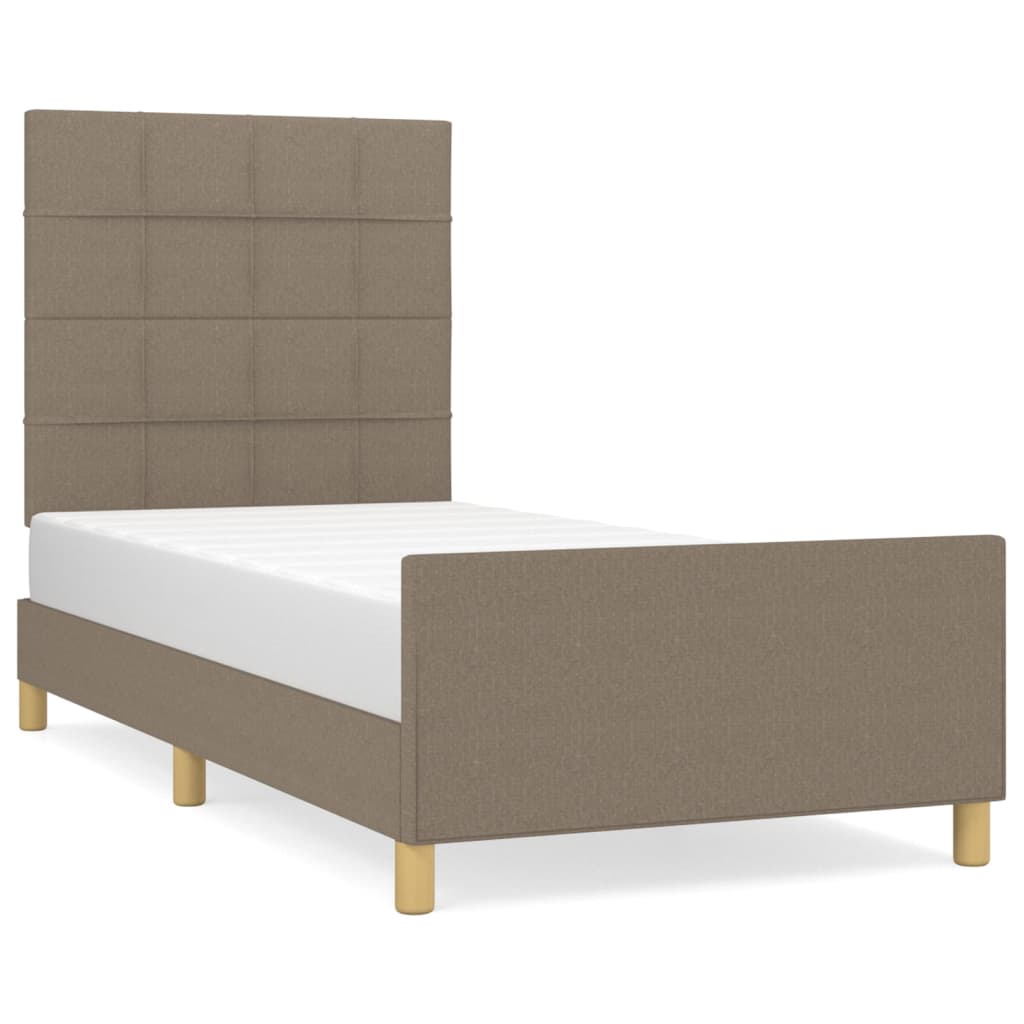 Bedframe zonder matras 80x200 cm stof taupe is nu te koop bij PeponiXL, paradijselijk wonen!