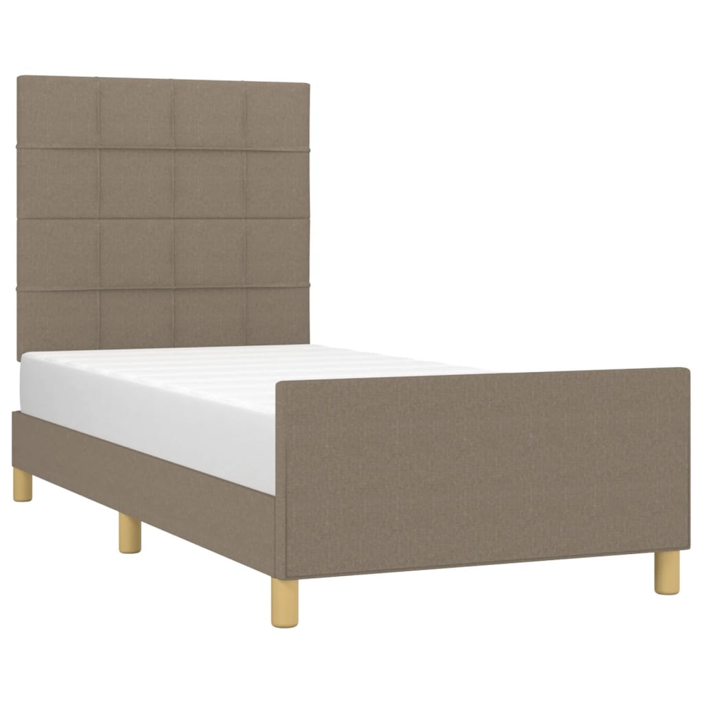 Bedframe zonder matras 80x200 cm stof taupe is nu te koop bij PeponiXL, paradijselijk wonen!