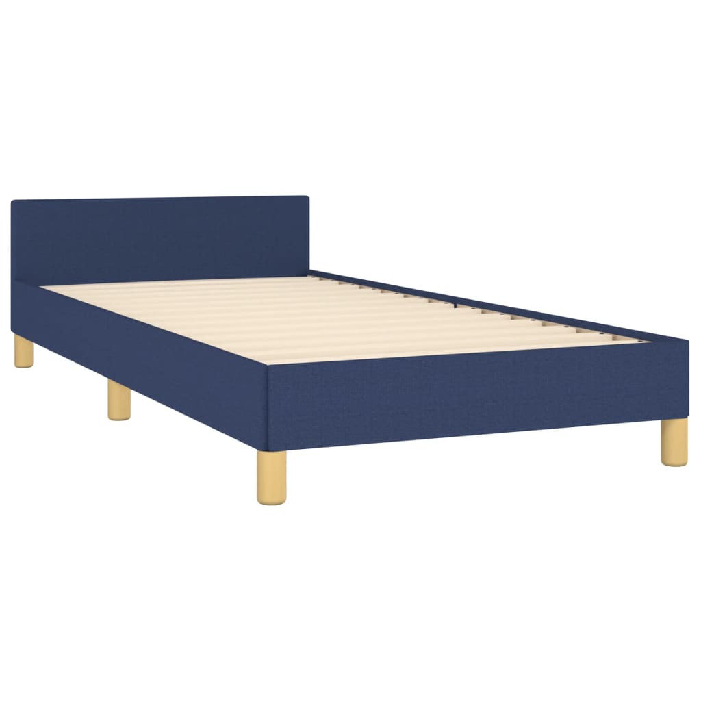 Bedframe zonder matras 80x200 cm stof blauw is nu te koop bij PeponiXL, paradijselijk wonen!