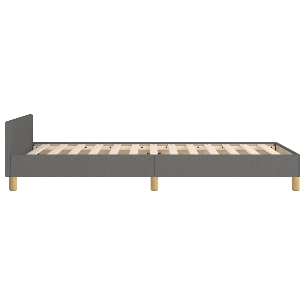 Bedframe zonder matras 90x190 cm stof donkergrijs is nu te koop bij PeponiXL, paradijselijk wonen!