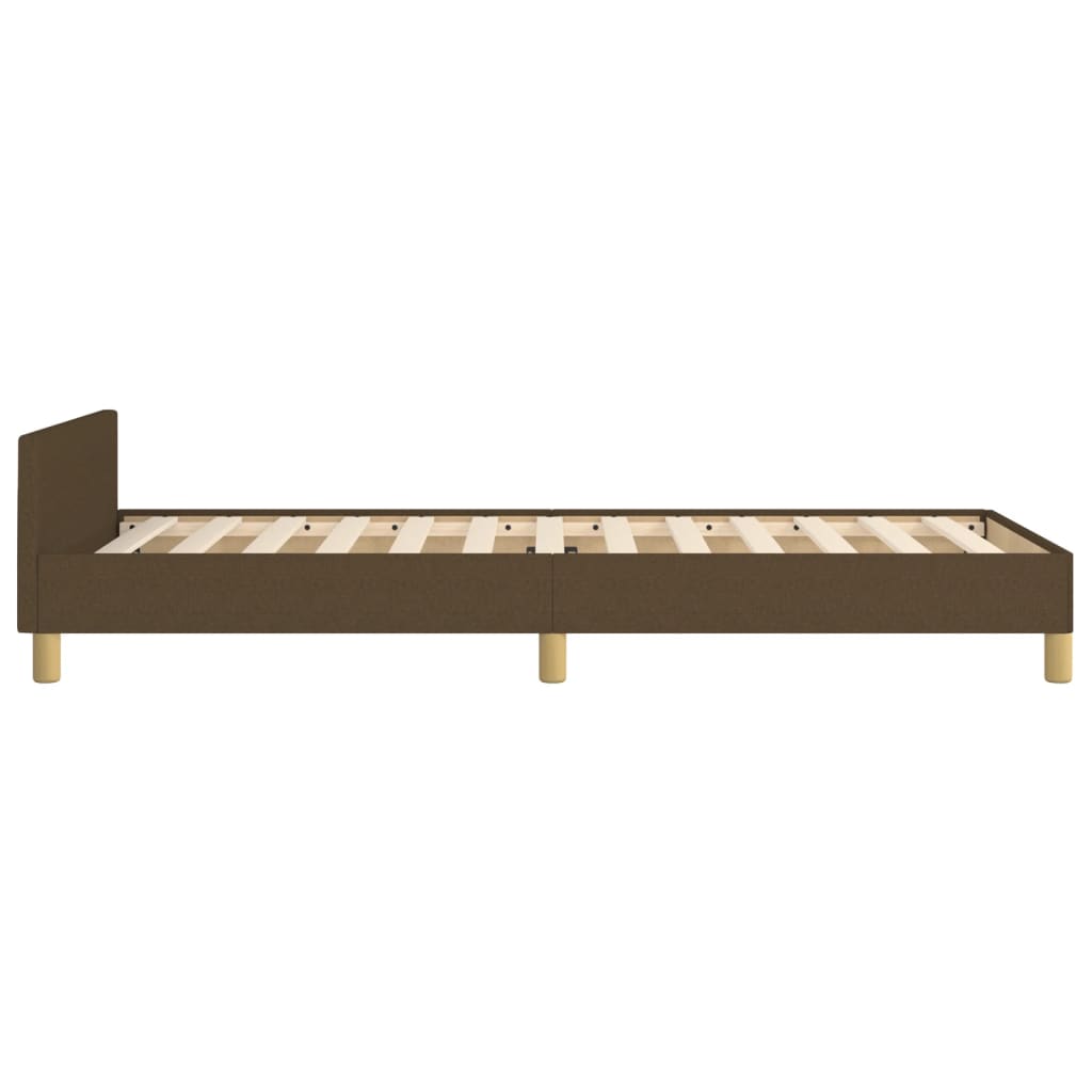 Bedframe zonder matras 100x200 cm stof donkerbruin is nu te koop bij PeponiXL, paradijselijk wonen!