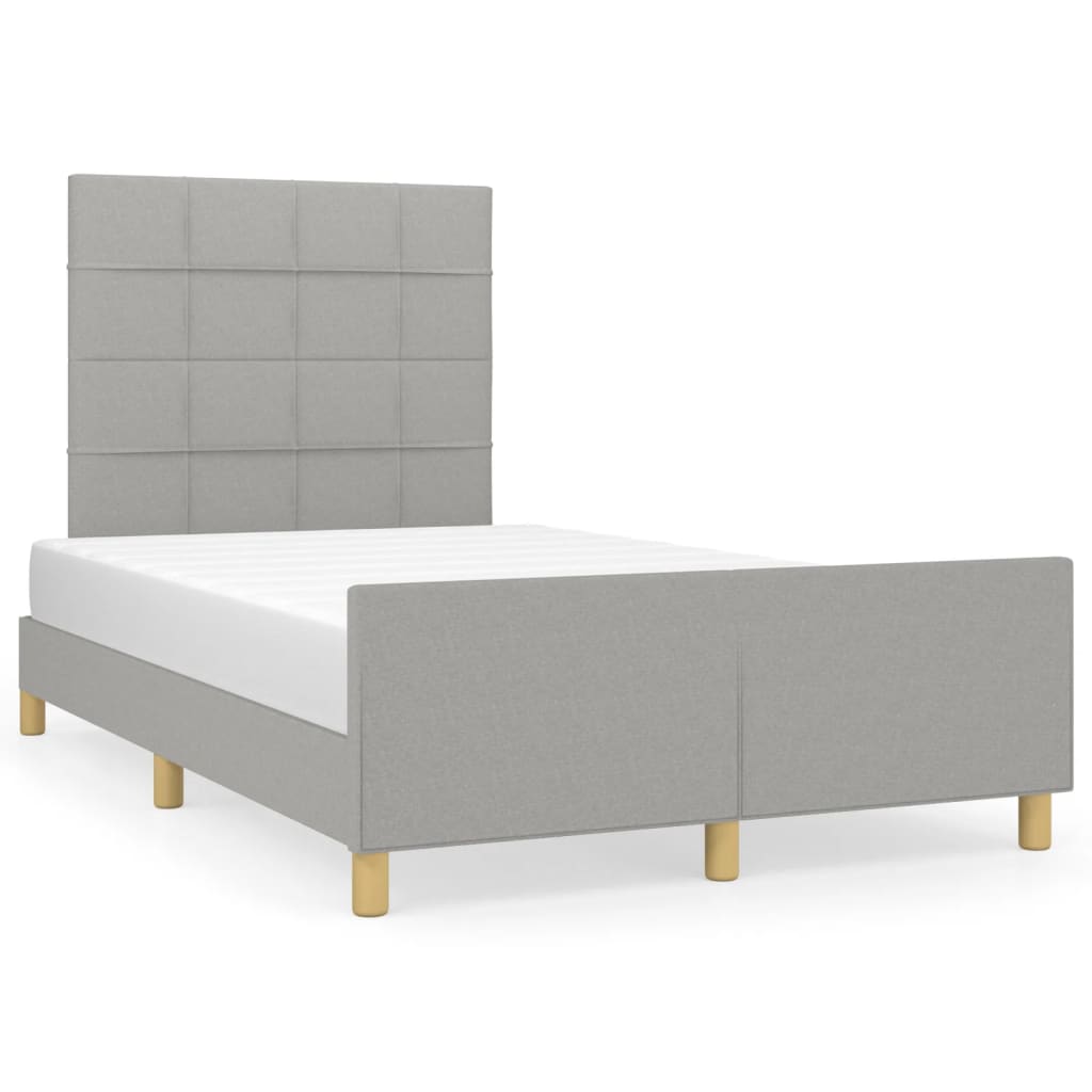 Bedframe zonder matras 120x200 cm stof lichtgrijs is nu te koop bij PeponiXL, paradijselijk wonen!