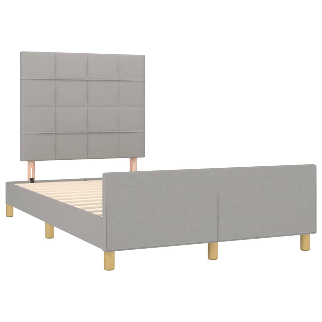 Bedframe zonder matras 120x200 cm stof lichtgrijs is nu te koop bij PeponiXL, paradijselijk wonen!